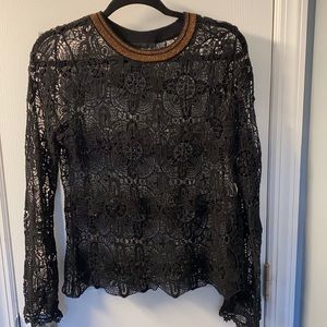 Inc. lace polo size large.